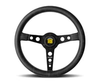 Momo Prototip Heritage Steering Wheel 350 mm - Black Leather/White Stitch/Black Spokes