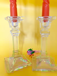 Image 2 of Pair of Hollywood Regency Candlesticks