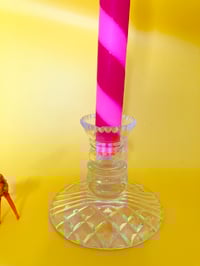 Image 1 of Classic Large Based Cut Glass Candle Stick
