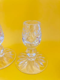 Image 2 of Pair of Vintage Brierley Crystal Candlesticks