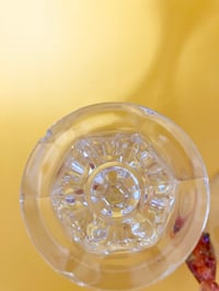 Image 4 of Pair of Vintage Pressed Glass Candlesticks