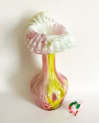 Image 1 of Vintage 'Jack in a Pulpit' Art Glass Vase