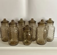 Image 1 of Vintage Italian Smoke Glass Storage Jars