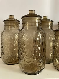 Image 8 of Vintage Italian Smoke Glass Storage Jars