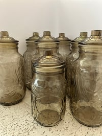 Image 4 of Vintage Italian Smoke Glass Storage Jars
