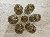 Image 3 of Vintage Italian Smoke Glass Storage Jars