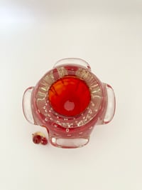 Image 2 of Small Red Bullicante Art Glass Bowl