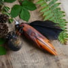 Yew Heartwood Crow Amulet (DAM595)