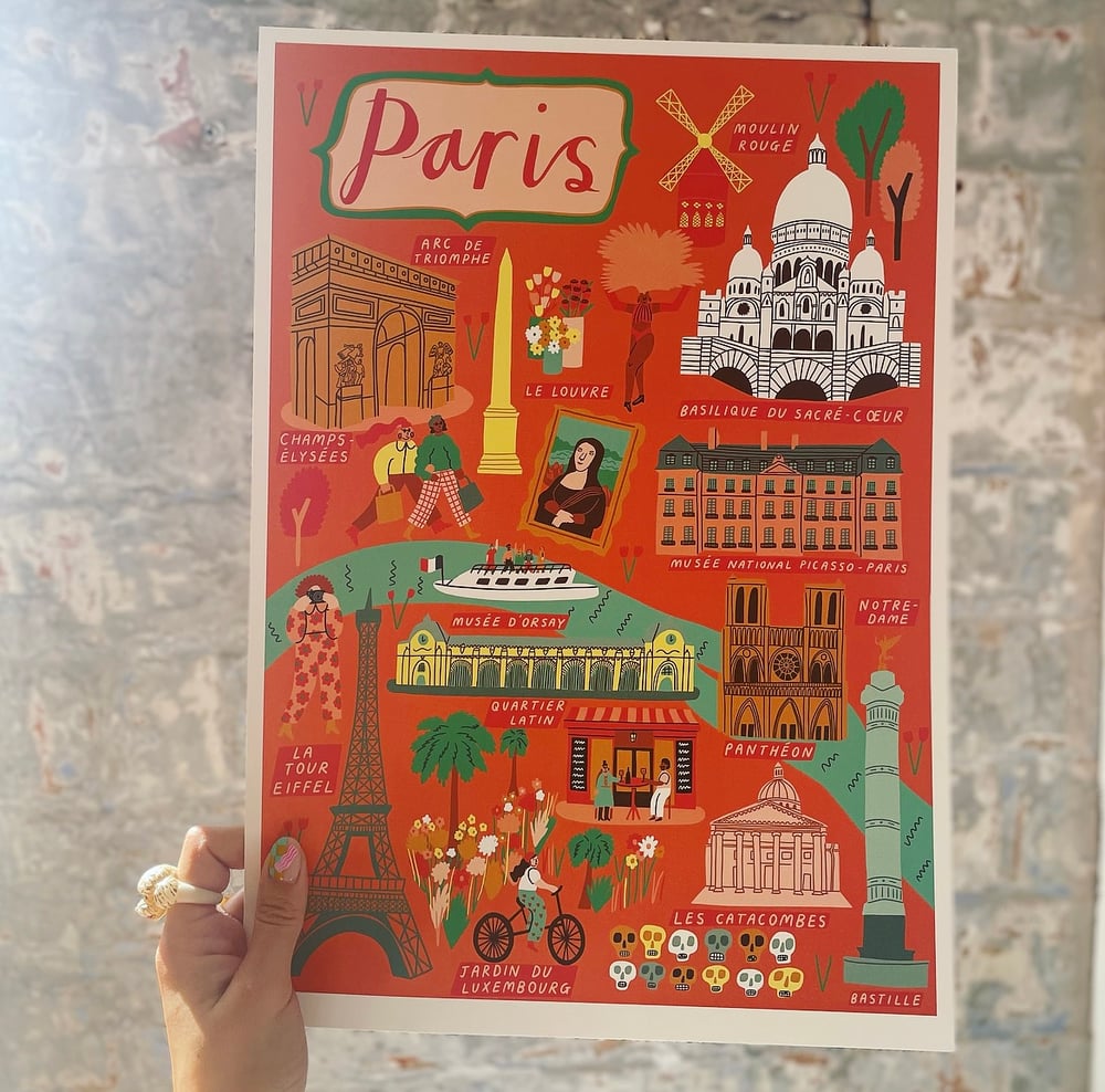 Image of Paris Illustrated Map