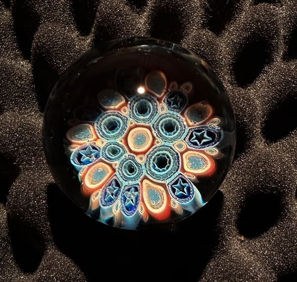 Image of Concentric Millefiori Marble with Pinwheels