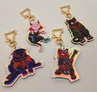 Image 2 of Spiderverse rainbow acrylic charms