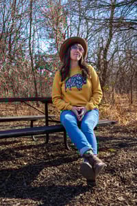 Image 3 of Mustard Floral Bison Sweatshirt