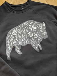 Image 5 of Vintage black floral bison sweatshirt
