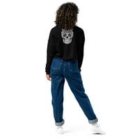 Image 1 of Gothic Skull Butterfly Crop Top Sweater