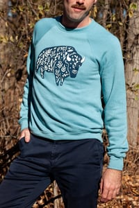 Image 4 of Blue lagoon floral bison sweatshirt