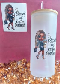 Image 1 of Blessed and Coffee Obsessed  Cup