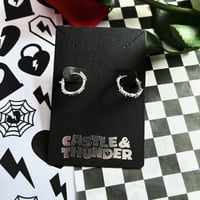 Image 3 of BARB - Barbed Wire Huggie Hoops