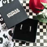 Image 2 of BARB - Barbed Wire Huggie Hoops