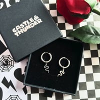 Image 2 of BECKY - Snake Huggie Hoops