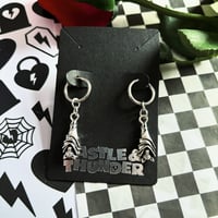 Image 3 of NADIA - Bat Huggie Hoops
