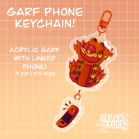 Image 1 of Garfield phone keychain