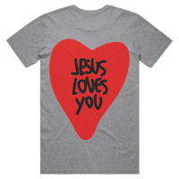 Image 1 of Jesus Loves You BIG HEART Kid's T-Shirt 