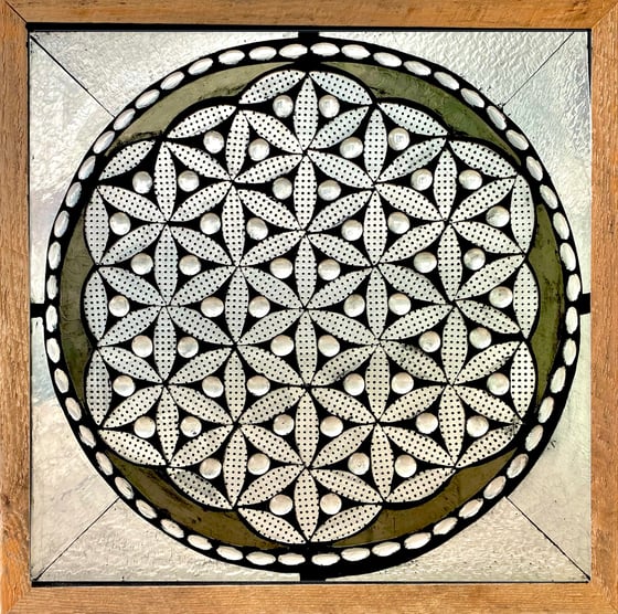 Image of Flower of life glass mosaic