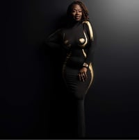 Image 1 of GOLD FETISH DRESS - ONLY 1 LEFT IN STOCK