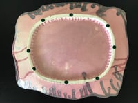 Image 4 of 1980s Large Postmodern Abstract Ceramic Platter by David Schneider, Signed