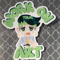 WORK ON YOUR ART- Rohan Kishibe Sticker