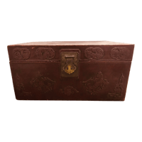 Image 1 of Antique Chinese Leather Trunk, Circa Late 19th Century