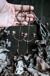 Image 4 of Ossuary copper vertebra ear hangers
