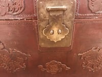 Image 4 of Antique Chinese Leather Trunk, Circa Late 19th Century