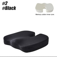 Memory Foam Support Seat Cushion #2 Black
