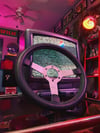 MOMO Silver Leather Steering Wheel (320mm)