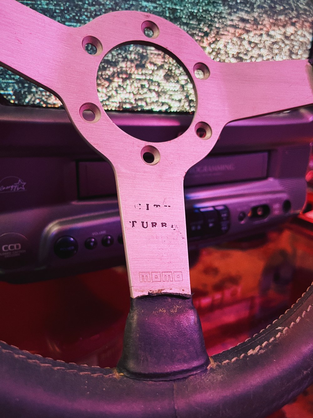 MOMO Silver Leather Steering Wheel (320mm)