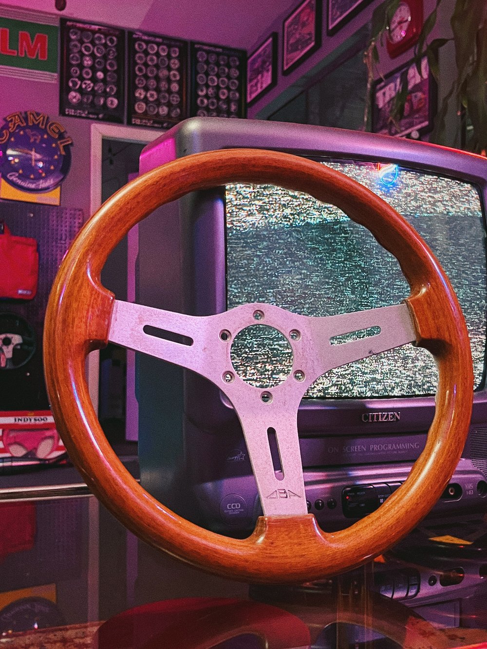OBA Wood Grain Steering Wheel (350mm)