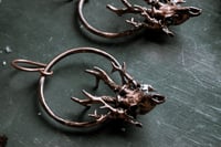 Image 4 of Roe Deer copper ear hangers