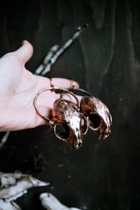 Image 6 of Copper Cat Skull ear hangers