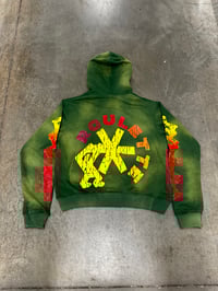 Image 2 of Sun Dyed Zip Up Hoodie *Green*