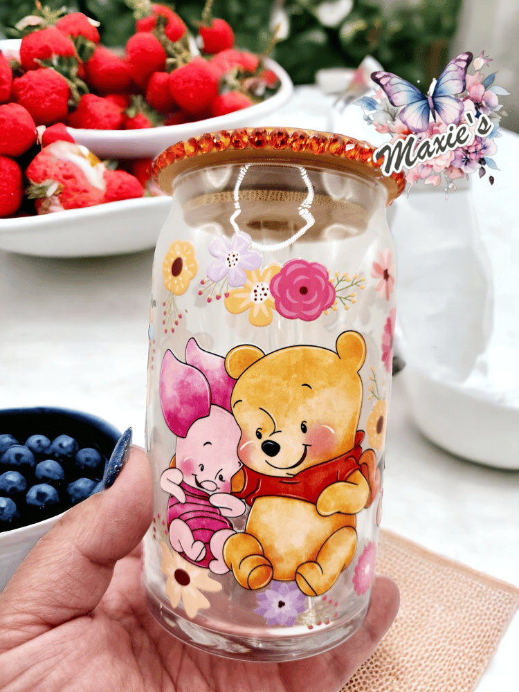 Image of Pooh Bear & Friends Graphic Design 16oz. Libbey Cup 