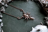 Image 5 of Feasting Spider copper and quartz necklace