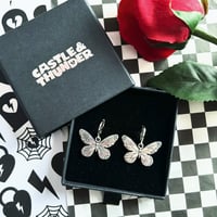 Image 2 of NAOMI - Butterfly Huggie Hoops