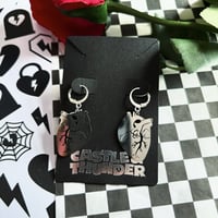 Image 3 of FRANKIE - Heart Huggie Hoops