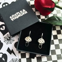 Image 2 of STEVIE - Toadstool Huggie Hoops