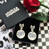 DAVID - Moon Stud Earrings