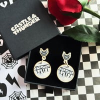 Image 3 of DAVID - Moon Stud Earrings