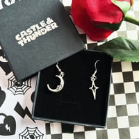Image 2 of LUCY - Moon and Stars Earrings