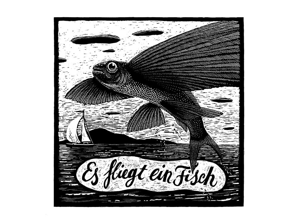 Image of SIEBDRUCK Fliegender Fisch