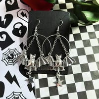 Image 2 of MICHAEL - Bat Hoop Earrings